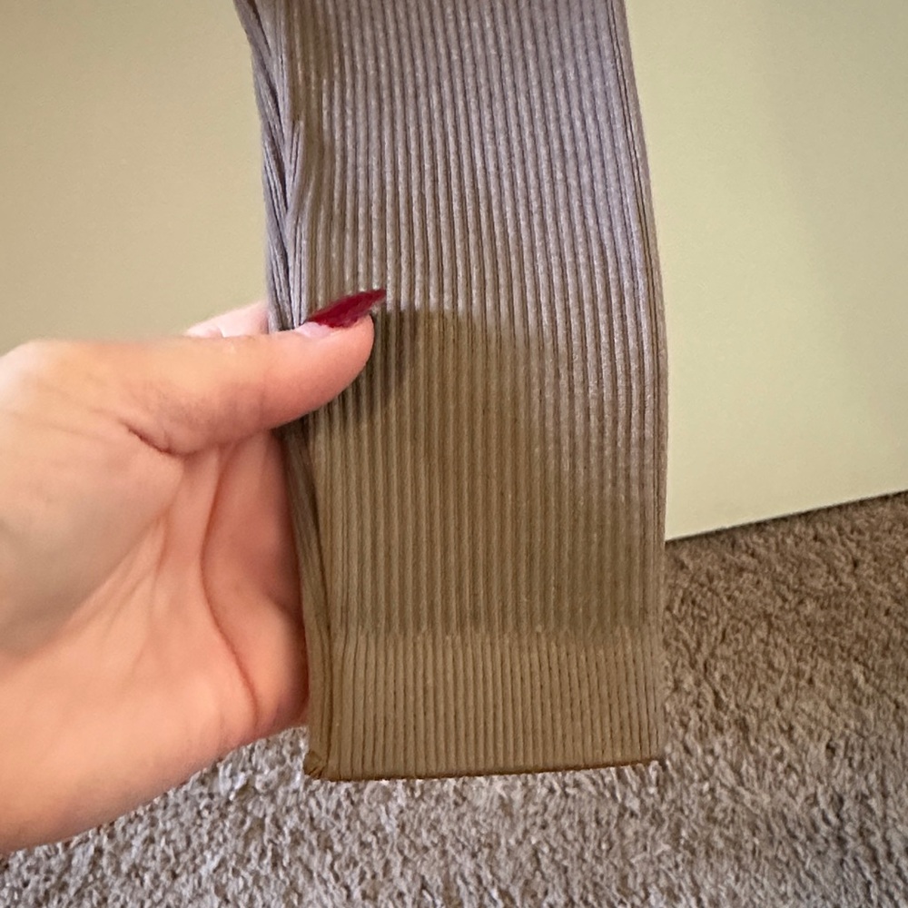 Nova Sport Brown Ribbed Crop Top - Picture 5 of 6
